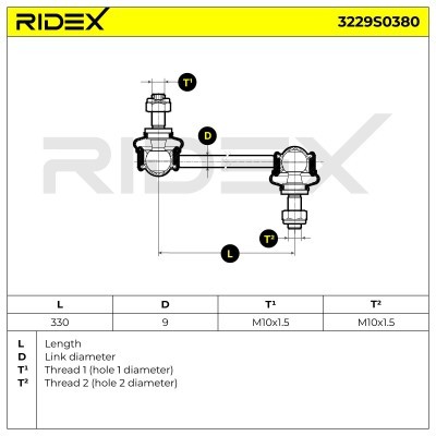 Stabilizer Link RIDEX 3229S0380 3229S0380 - photo 5