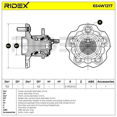 Wheel Bearing RIDEX 654W1217 654W1217 - photo 6