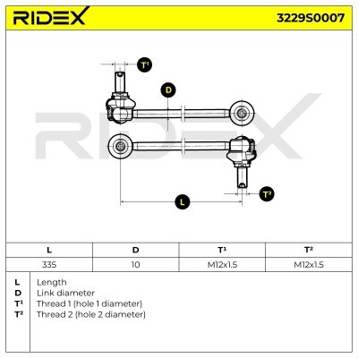 Stabilizer Link RIDEX 3229S0007 3229S0007 - photo 6
