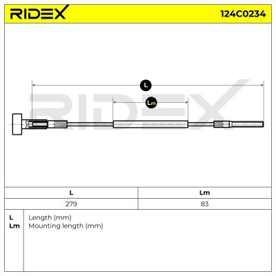 Cable Pull, Parking Brake RIDEX 124C0234 124C0234 - photo 6