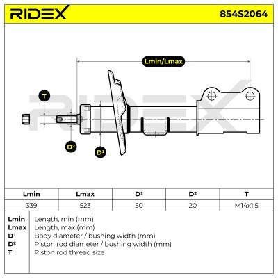 Shock Absorber RIDEX 854S2064 854S2064 - photo 7