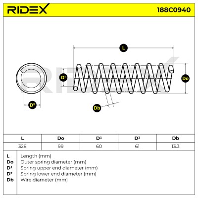 Suspension Spring RIDEX 188C0940 188C0940 - photo 5