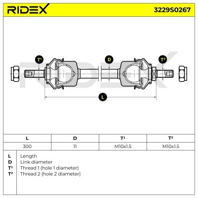 Stabilizer Link RIDEX 3229S0267 3229S0267 - photo 9