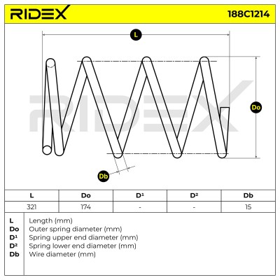 Suspension Spring RIDEX 188C1214 188C1214 - photo 5