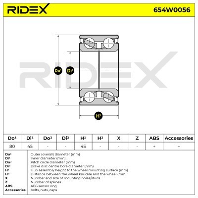 Wheel Bearing RIDEX 654W0056 654W0056 - photo 2