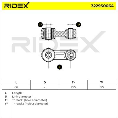 Stabilizer Link RIDEX 3229S0064 3229S0064 - photo 6