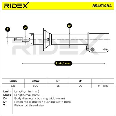 Shock Absorber RIDEX 854S1484 854S1484 - photo 7