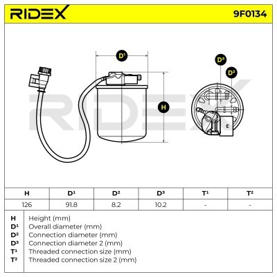 Fuel Filter RIDEX 9F0134 9F0134 - photo 7