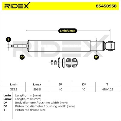Shock Absorber RIDEX 854S0938 854S0938 - photo 8