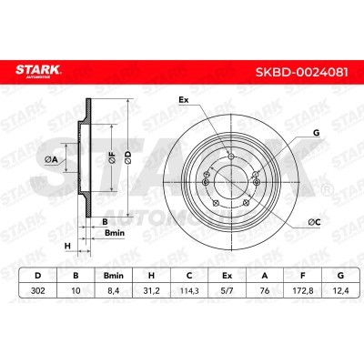 Brake Disc Stark SKBD-0024081 SKBD-0024081 - photo 7