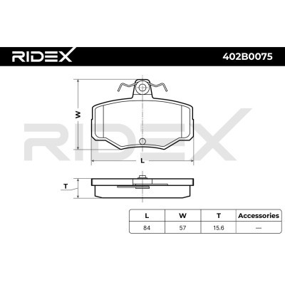 Brake Pads Set RIDEX 402B0075 402B0075 - photo 7