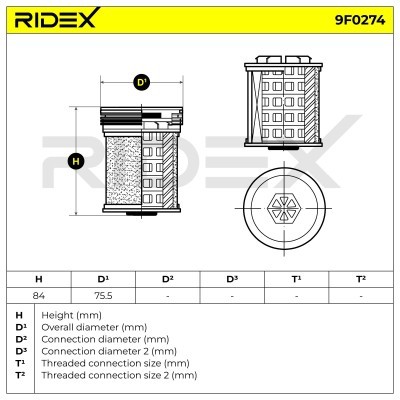Fuel Filter RIDEX 9F0274 9F0274 - photo 5