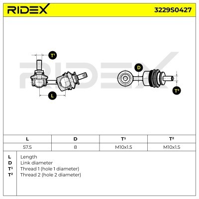 Stabilizer Link RIDEX 3229S0427 3229S0427 - photo 5