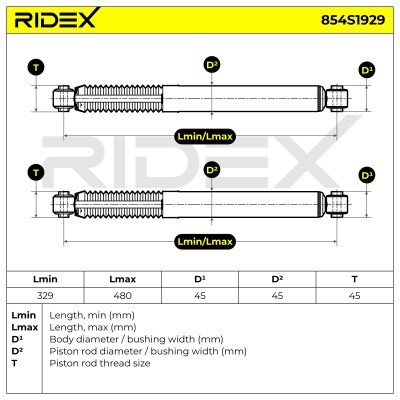 Shock Absorber RIDEX 854S1929 854S1929 - photo 5