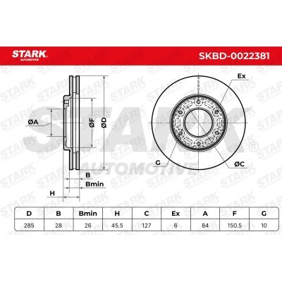 Brake Disc Stark SKBD-0022381 SKBD-0022381 - photo 5