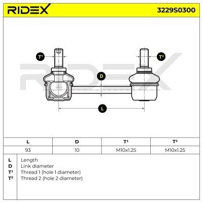 Stabilizer Link RIDEX 3229S0300 3229S0300 - photo 5