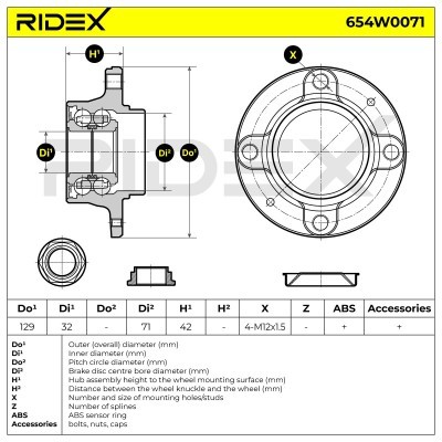 Wheel Bearing RIDEX 654W0071 654W0071 - photo 2