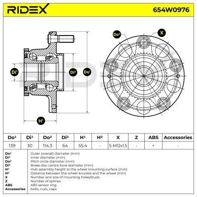 Wheel Bearing RIDEX 654W0976 654W0976 - photo 5