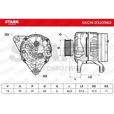 Alternator Stark SKGN-0320960 SKGN-0320960 - photo 5