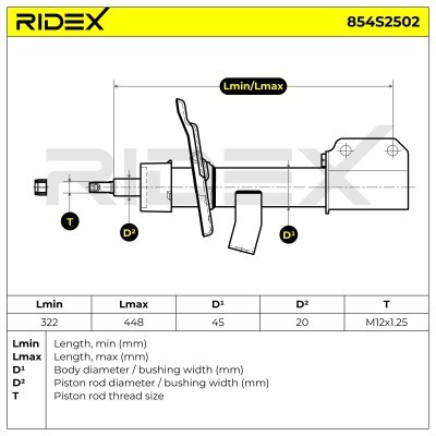 Shock Absorber RIDEX 854S2502 854S2502 - photo 8