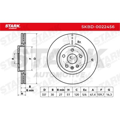 Brake Disc Stark SKBD-0022456 SKBD-0022456 - photo 3