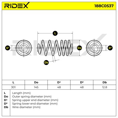 Suspension Spring RIDEX 188C0537 188C0537 - photo 6