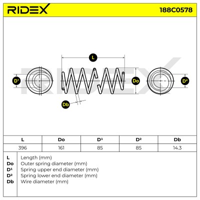 Suspension Spring RIDEX 188C0578 188C0578 - photo 5