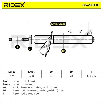 Shock Absorber RIDEX 854S0136 854S0136 - photo 5