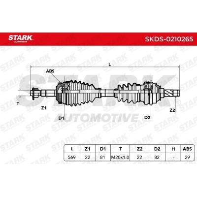 Drive Shaft Stark SKDS-0210265 SKDS-0210265 - photo 6