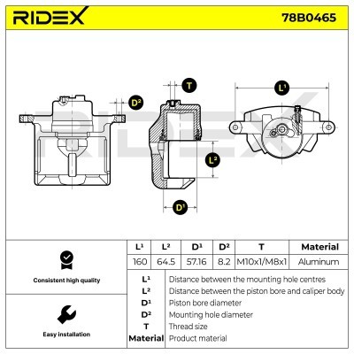 Brake Caliper RIDEX 78B0465 78B0465 - photo 5