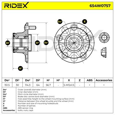 Wheel Bearing RIDEX 654W0757 654W0757 - photo 6