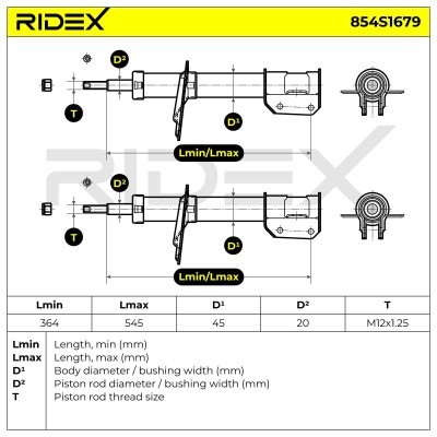 Shock Absorber RIDEX 854S1679 854S1679 - photo 4