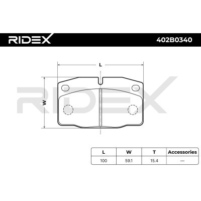 Brake Pads Set RIDEX 402B0340 402B0340 - photo 8