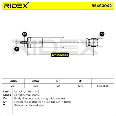 Shock Absorber RIDEX 854S0042 854S0042 - photo 8