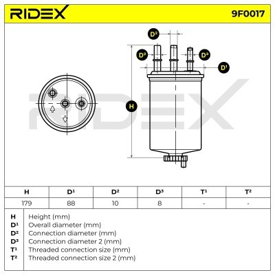 Fuel Filter RIDEX 9F0017 9F0017 - photo 3