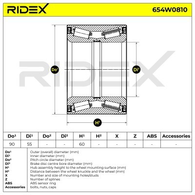 Wheel Bearing RIDEX 654W0810 654W0810 - photo 5