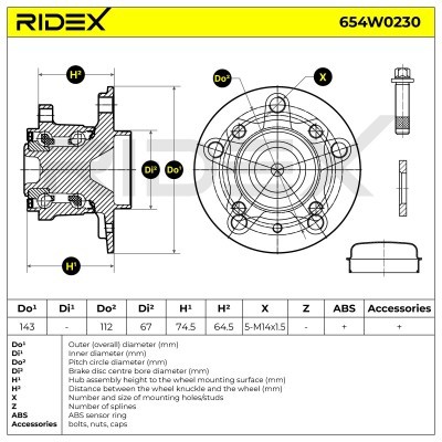 Wheel Bearing RIDEX 654W0230 654W0230 - photo 6