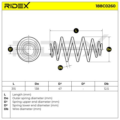 Suspension Spring RIDEX 188C0260 188C0260 - photo 5
