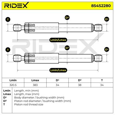 Shock Absorber RIDEX 854S2280 854S2280 - photo 6