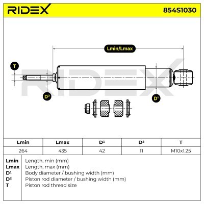 Shock Absorber RIDEX 854S1030 854S1030 - photo 6