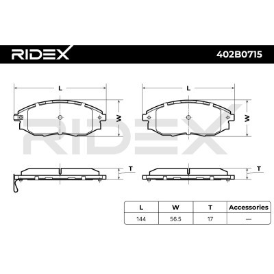 Brake Pads Set RIDEX 402B0715 402B0715 - photo 8