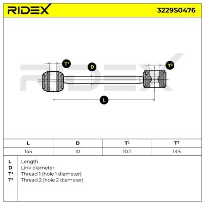 Stabilizer Link RIDEX 3229S0476 3229S0476 - photo 5