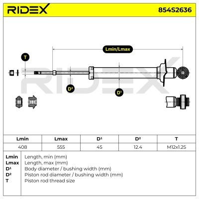 Shock Absorber RIDEX 854S2636 854S2636 - photo 7