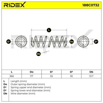 Suspension Spring RIDEX 188C0732 188C0732 - photo 6