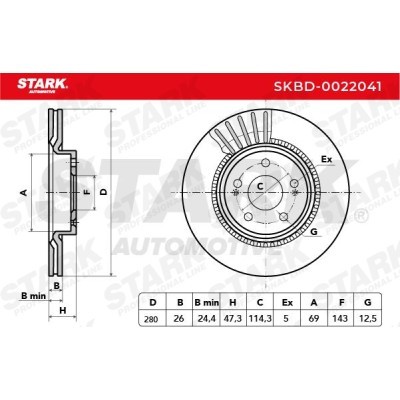 Brake Disc Stark SKBD-0022041 SKBD-0022041 - photo 7