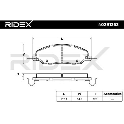 Brake Pads Set RIDEX 402B1363 402B1363 - photo 6