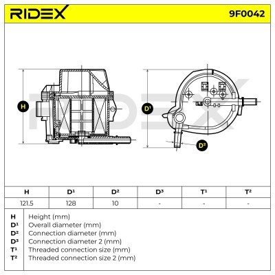 Fuel Filter RIDEX 9F0042 9F0042 - photo 4