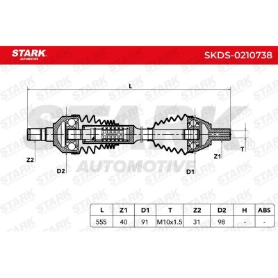 Drive Shaft Stark SKDS-0210738 SKDS-0210738 - photo 6