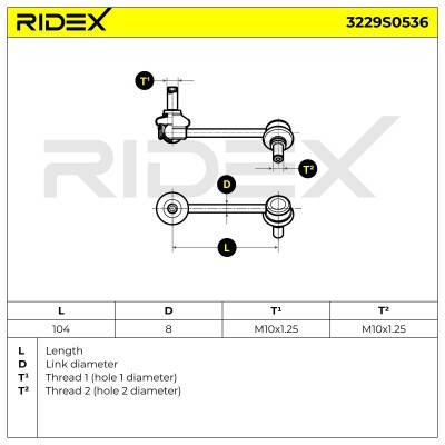 Stabilizer Link RIDEX 3229S0536 3229S0536 - photo 5