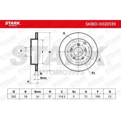 Brake Disc Stark SKBD-0020139 SKBD-0020139 - photo 5